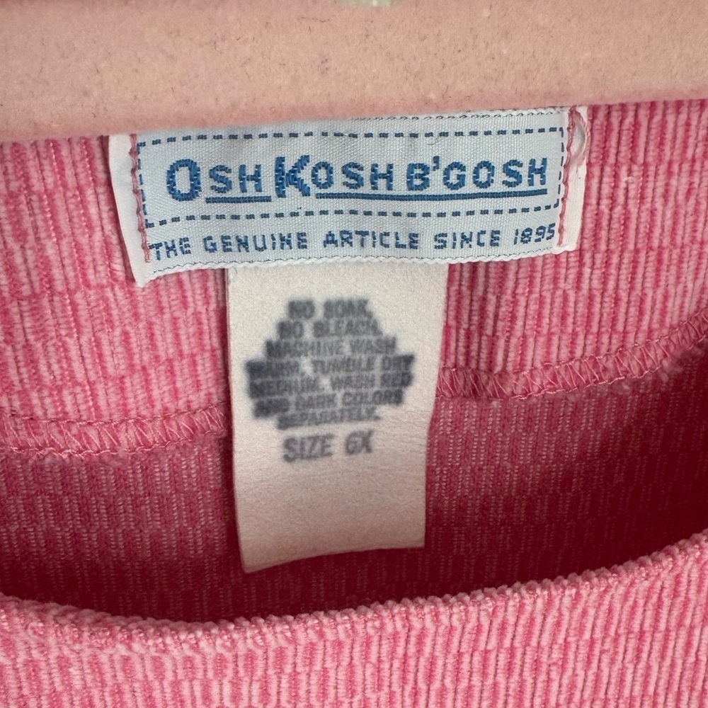 Oshkosh B’gosh Girls Vintage Pink Jumper Dress Size 6x - Picture 4 of 8